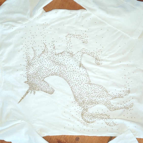 Gold Sparkle Unicorn Shirt - Picture 2 of 5
